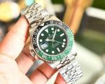 ROLEX GMT-Master II Replica with Green Dial 3186/2836 Movement 904L Steel 40MM Watch